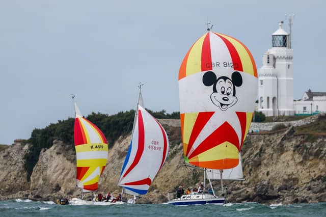 The fleet at St Catherine’s Point. Picture by Paul Wyeth