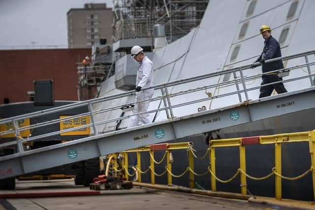 BAE Systems staff working while social distancing. Photo: BAE Systems/Julian Hickman