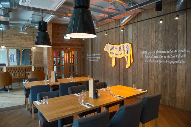 Bar + Block Steakhouse in Whiteley Shopping Centre has a rating of 4.3 from 928 Google reviews.
