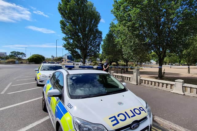 Police by Southsea Common. Picture: Habibur Rahman