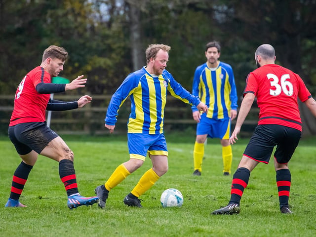 AC FC (blue/yellow) v Chichester United. Picture by Alex Shute