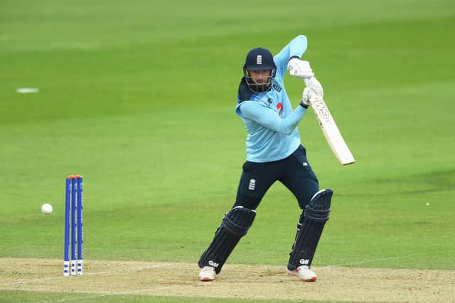 James Vince on his way to an unbeaten 66 for England Lions against Ireland at The Ageas Bowl on Sunday. Photo by Stu Forster/Getty Images for ECB.