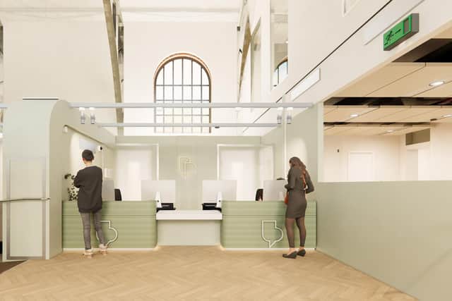 Reception area design.