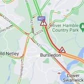 M27 crash. Pic: AA