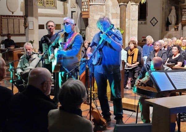 Hurry the Jug performs at Concert For The Ukraine. Picture: Steven Gilbert