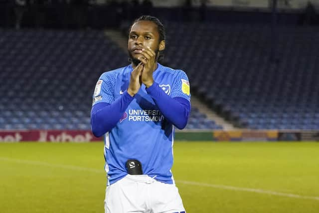 Mahlon Romeo will leave Pompey at the end of his loan following Saturday's trip to Sheffield Wednesday. Picture: Jason Brown/ProSportsImages