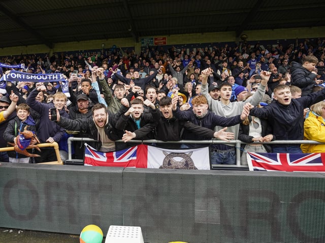 1,095 Pompey fans packed out the away end at the LNER Stadium