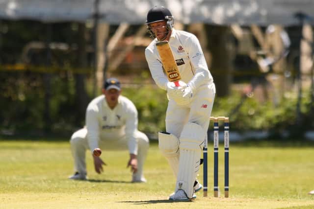 Matt Benfield, above, and his brother Tom both top scored with 13 as Portsmouth & Southsea's 100 per cent winning run was finally brought to an end

Picture: Keith Woodland