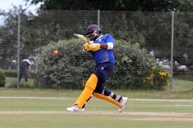 Minhaj Jalill on his way to an unbeaten 81 for Portsmouth against Waterlooville.

Picture: Sam Stephenson.