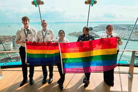 The Spinnaker Tower team getting ready for Pride