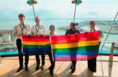 The Spinnaker Tower team getting ready for Pride