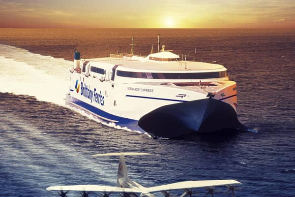 A concept image of the new 'flying ferries' that could be sailing from Portsmouth by 2028.