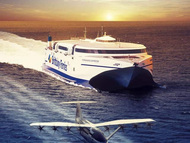 A concept image of the new 'flying ferries' that could be sailing from Portsmouth by 2028.