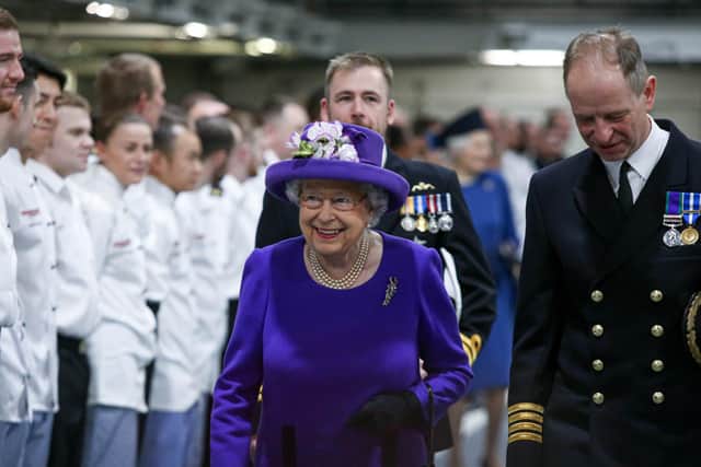 Her Majesty The Queen in Portsmouth in December 2017 for the commissioning of the aircraft carrier that bears her name Picture: Habibur Rahman