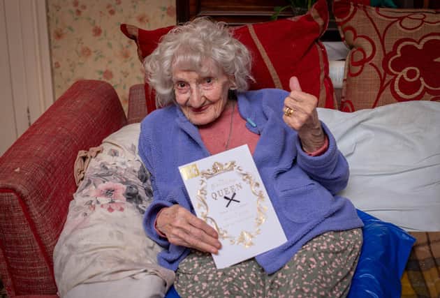 Maisie Smith celebrates her 103rd birthday on Wednesday 21st December 2022

Pictured: Maisie Smith her home in Fratton, Portsmouth

Picture: Habibur Rahman