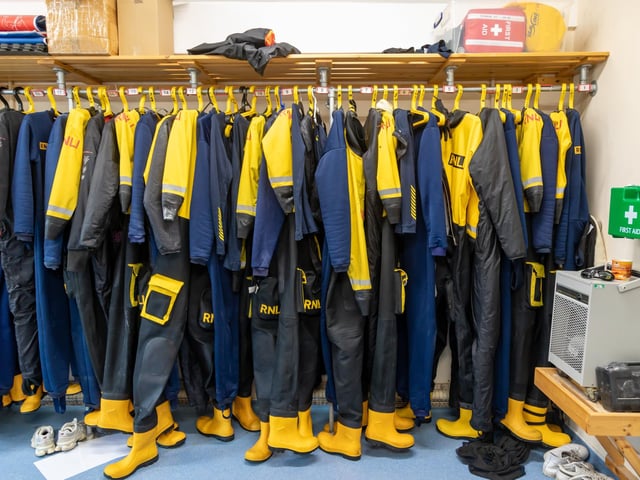 Rapid-deployment kit storage at the Portsmouth Lifeboat Station. Picture: Mike Cooter (310824)