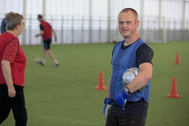 Walking football can be a fun and social way for people to get active with Parkinson's