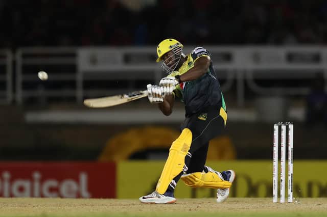 Andre Russell has been named by Wisden as their T20 international cricketer of the year. Photo by Ashley Allen/CPL T20 via Getty Images.