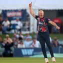 Darren Stevens  celebrates dismissing D'Arcy Short with his first ball. Photo by James Chance/Getty Images.