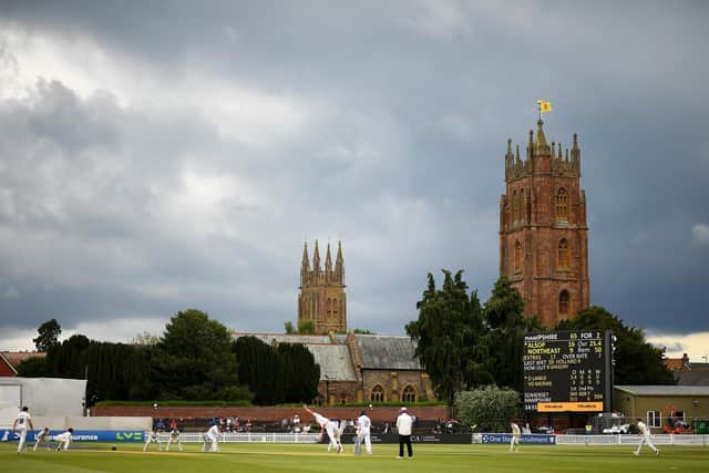 General view of the final day's play at Taunton. Photo by Harry Trump/Getty Images.