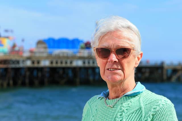 Gail Baird says she was harassed and abused by jet ski riders while swimming near South Parade Pier in Southsea. Picture: Chris Moorhouse (jpns 230522-31).