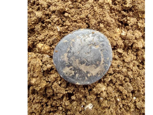 Wessex Archaeology, working with Southern Water, discovered a Roman grave and coin - pictured - during archeological investigations along the route of a pipeline for Havant Thicket reservoir