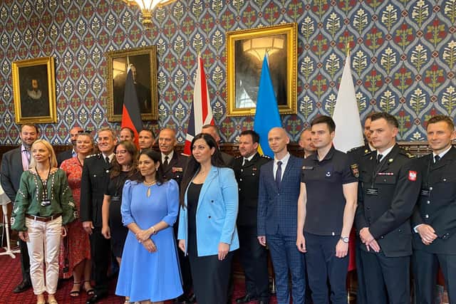 Home Secretary and Fire Reps Visit Parliament.