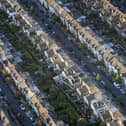 Aerial view of terraced houses. Picture: Victoria Jones/PA Wire