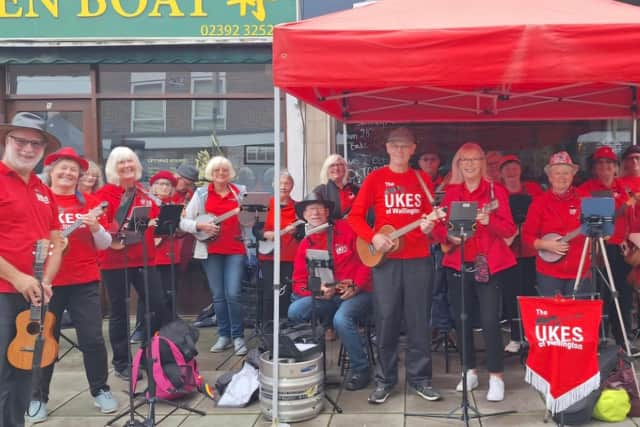 Members of the Ukes of Wallington were among the entertainers at Flo's Market in Portchester