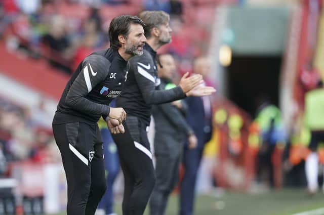 Danny Cowley saw his Pompey side concede their lead twice at Charlton.  Picture: Jason Brown.