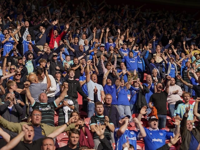 Loud and proud on the road with Pompey.