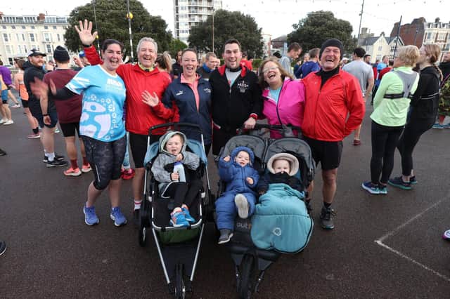 The Conway family, New Year's Day Parkrun, Southsea. Photograph by Sam Stephenson