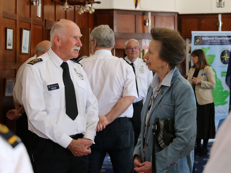 David Burden, watchkeeper, meets the princess. Credit Bev Livermore