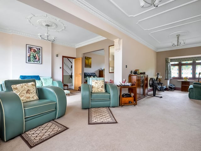 This semi-detached family home is on the market with a guide price of £725,000. It is listed by Fine and Country
