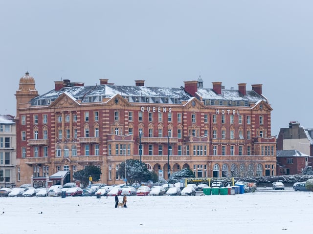The Queens Hotel in the snow at Southsea Picture: Shaun Roster