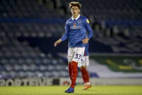 Harrison Brook pictured during his time at Pompey. Photo by Robin Jones/Getty Images