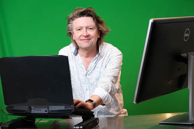 Alan Howard of Video and TV Ltd has launched a new product where he makes videos of peopleâ€™s families called Talking Family Album. Pictured in his studio in Southsea
Picture: Chris Moorhouse (jpns 240821-01)
