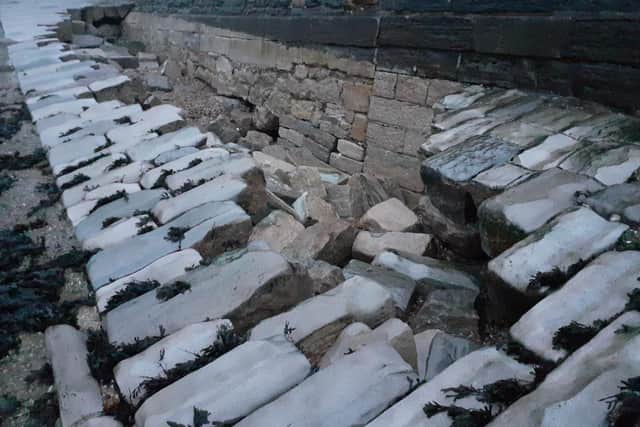 Spur Redoubt at Long Curtain Moat was damaged during Storm Brendan in 2020. Picture: Portsmouth City Council