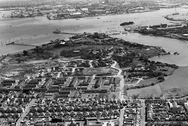 Priddy's Hard Gosport
Forton Lake Opening Bridge partly built (top right)
Picture: The News Portsmouth 001814_16A  EYE11