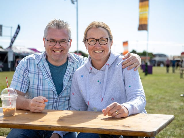 Victorious Festival gets under way this Friday as revellers begin to enter the site.Pictured - Theresa and Darren from Isle of WightPhotos by Alex Shute