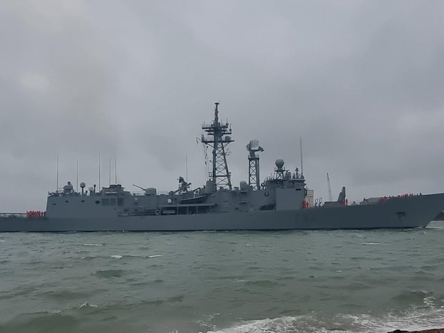 ESPS Reina Sofia sailed into Portsmouth earlier this morning (February 21).