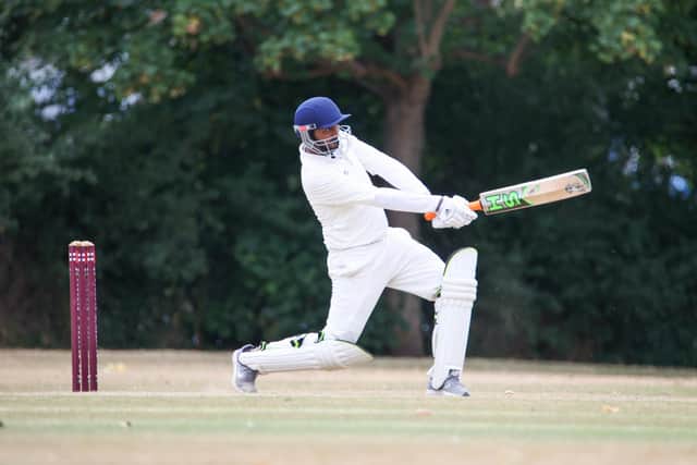 Sohail Khan of Gosport Challengers batting against Fareham & Crofton 3rds. Picture by Alex Shute