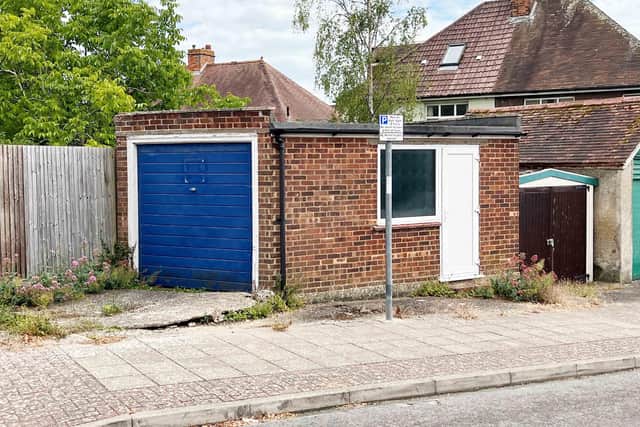 The garage at St Johns Road which sold at auction. Clive Emson