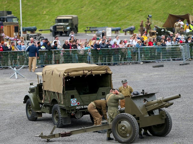 The 18 pounder prepares to fire.