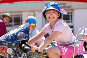 Daisy-Mae Noyce, 6, enjoying the entertainment at Fareham Big Weekend. Picture: Chris Moorhouse (120725-30)