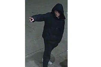 Hampshire police wants to speak to this man after a 20-year-old man from Portsmouth was made to withdraw cash from an ATM near Sainsburys on the corner of Stanhope Road and Commercial Road on January 23. The three men then assaulted him
