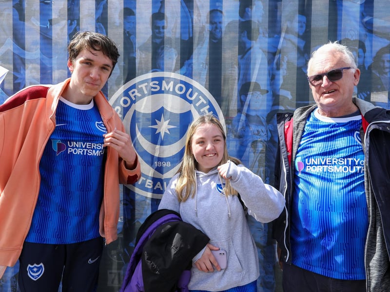Pompey fans before the last home game of the season, Portsmouth v Wigan Athletic, at Fratton Park, PortsmouthPicture: Chris  Moorhouse (200424-037)