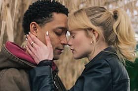 Arran (Ben Coyle-Larner) and Shannon (Emma Laird) spark up a romance in the new BBC drama Mint (Picture: House/Fearless Minds/BBC)