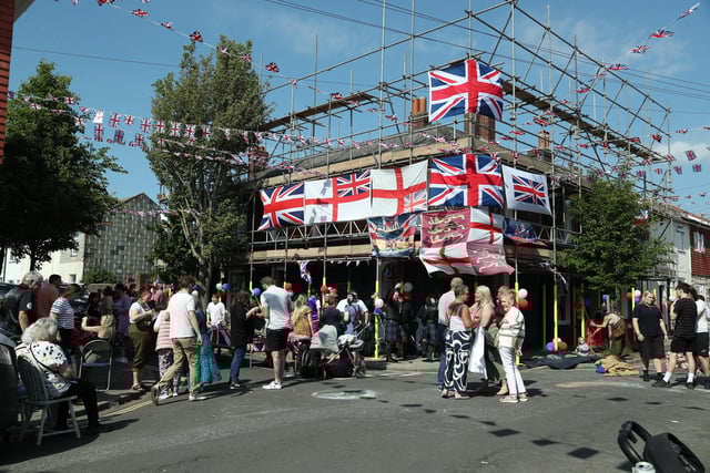 The VE Day street party on Binsteed Road, Fratton.