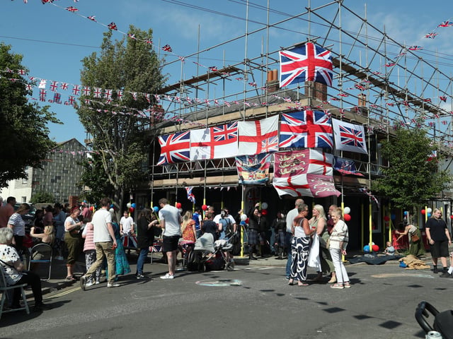 The VE Day street party on Binsteed Road, Fratton.